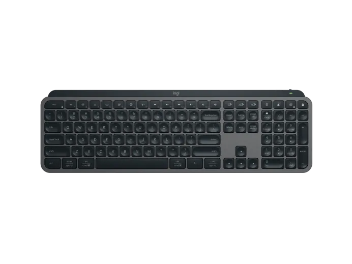 mx keys keyboard top view in color graphite